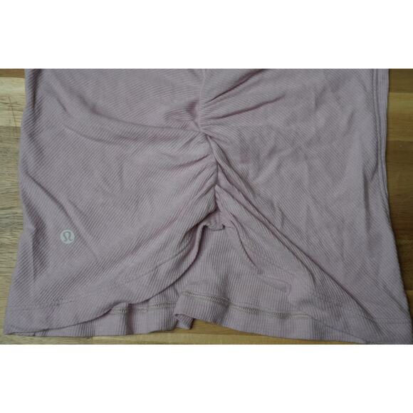 Lululemon Yoga Collection Ribbed Halter Neck Ruched Size Purple Pink Size 2 - Picture 4 of 7